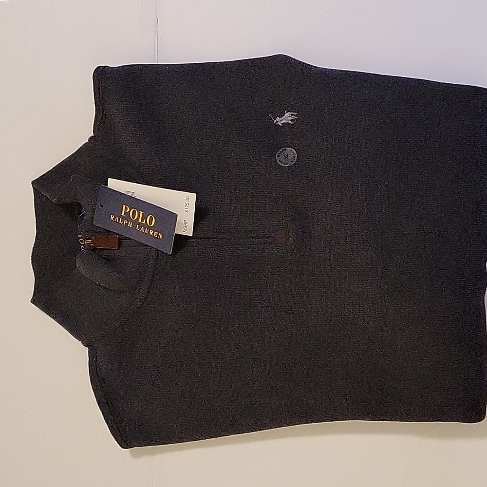 NWT Men's XL Polo Ralph Lauren French Knit Half-Zip Long Sleeve Pullover Sweater - Picture 2 of 9